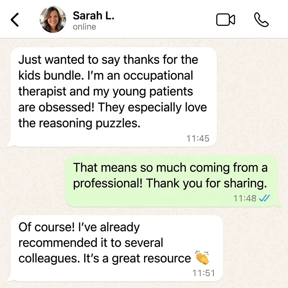 WhatsApp review about a NeuroQuest morning routine