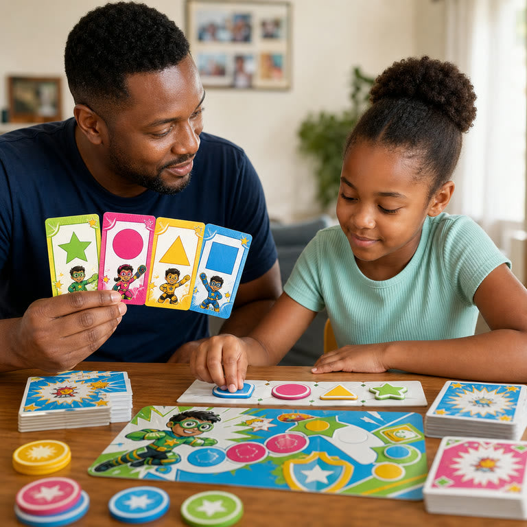 Parent helping child launch homework